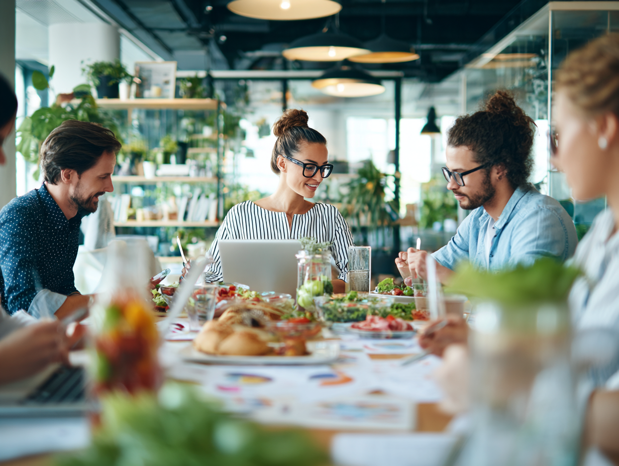 Таблиця з продуктами, що демонструє правильне поєднання білків, жирів та вуглеводів у збалансованому харчуванні